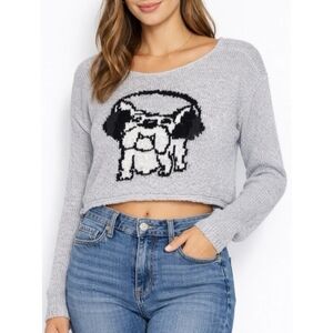 Abercrombie Cropped Bulldog Sweater M/L